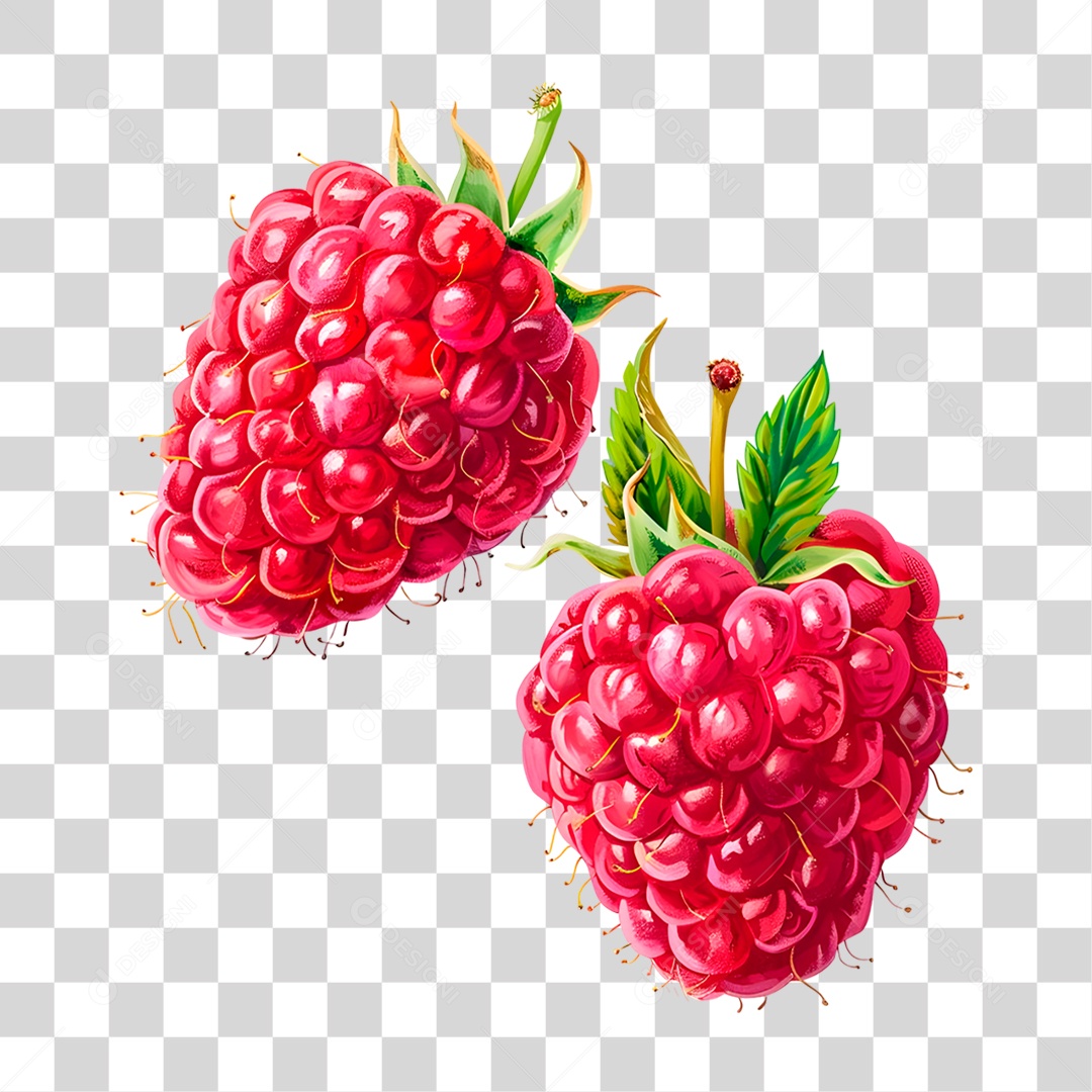 Fruta Framboesa PNG Transparente