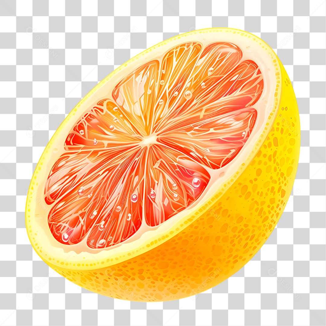 Laranja Partida Ao Meio PNG Transparente