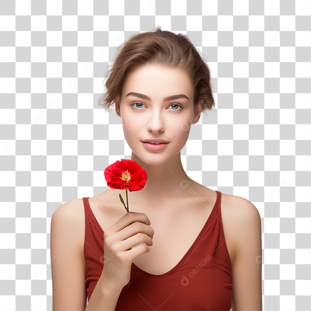 Mulher Mãe Sozinha Sorrindo PNG Transparente