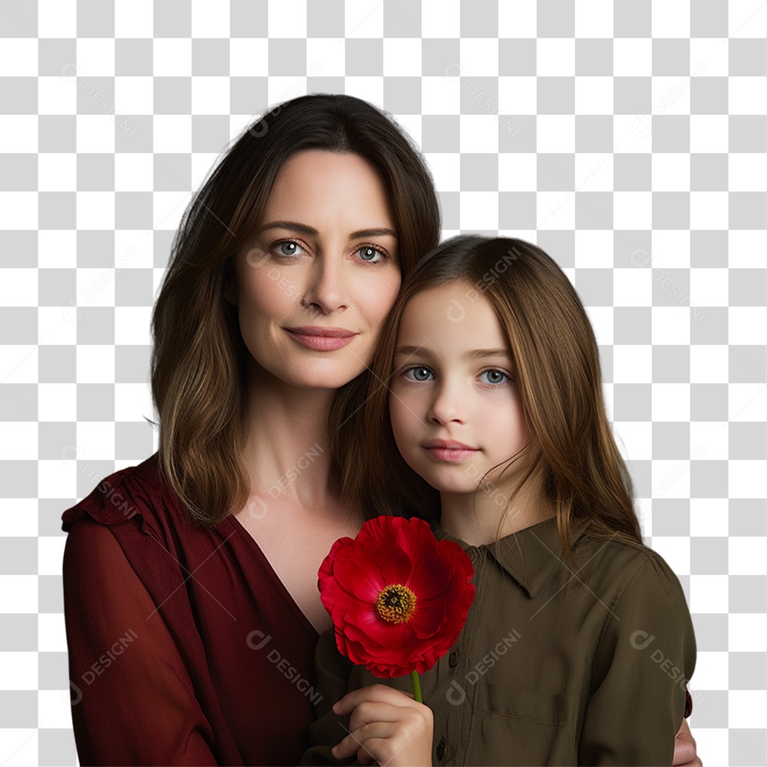 Mãe com Sua Filha PNG Transparente