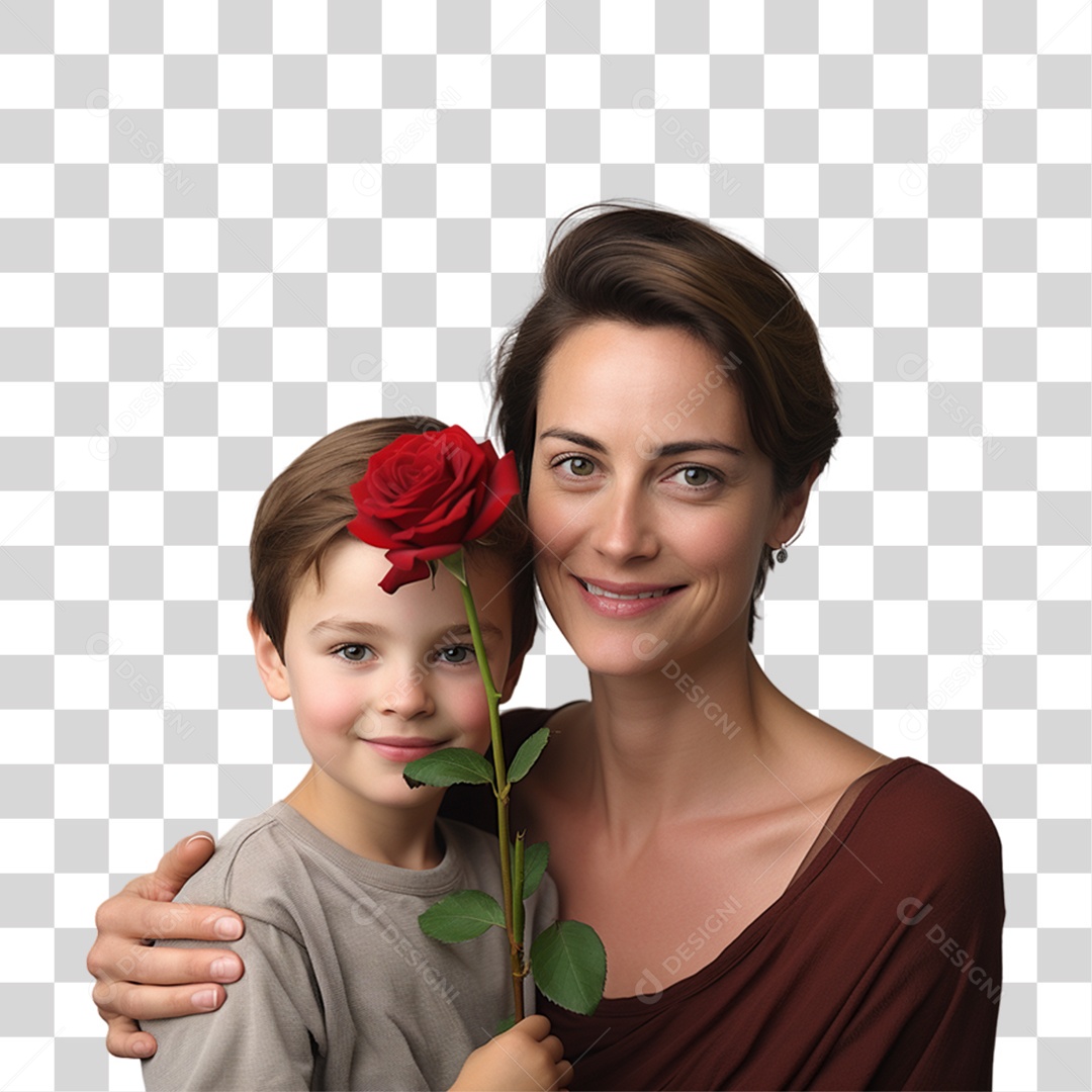 Mãe com Seu Filho PNG Transparente