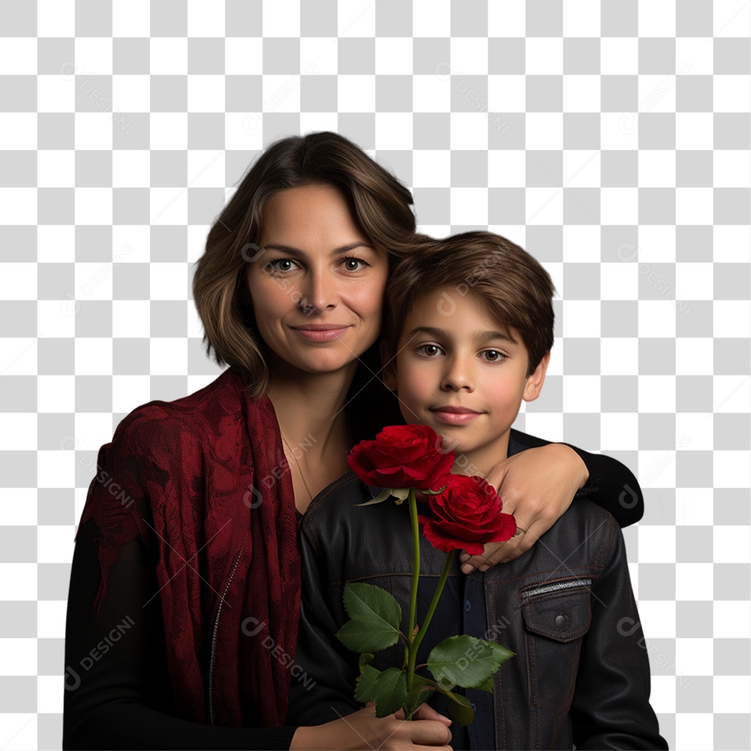 Mãe com Seu Filho PNG Transparente