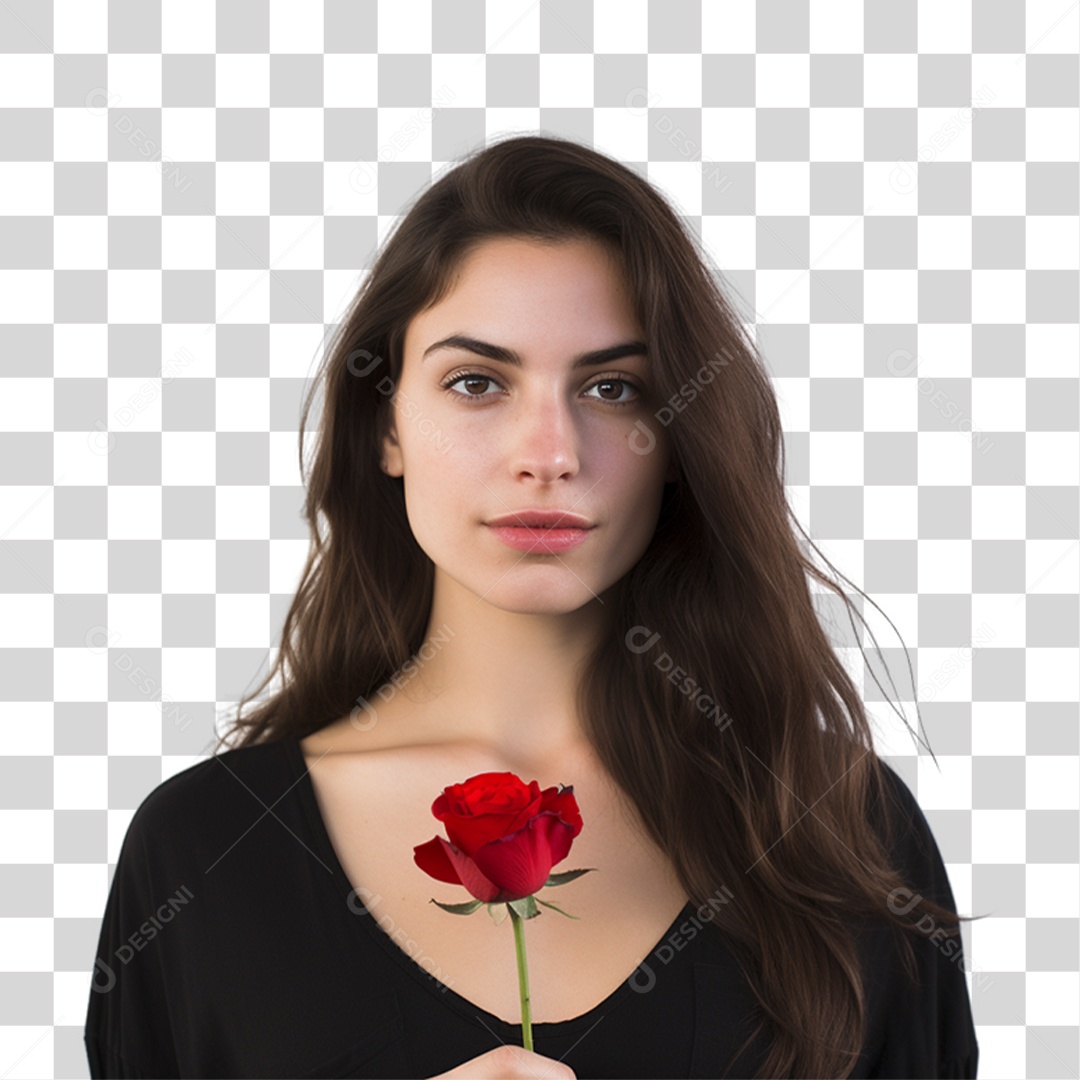 Mulher Mãe Sozinha Sorrindo PNG Transparente