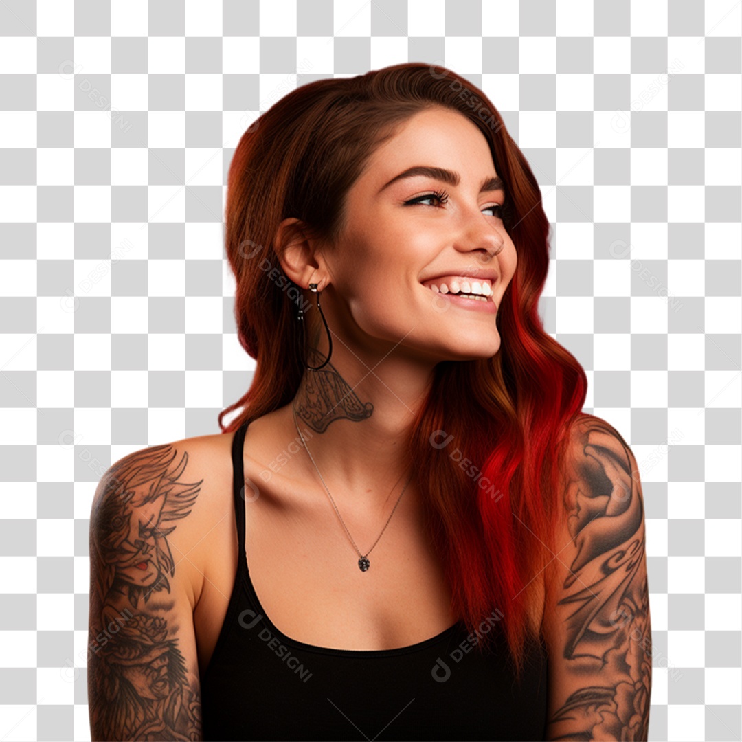 Mulher Mãe Sozinha Sorrindo PNG Transparente