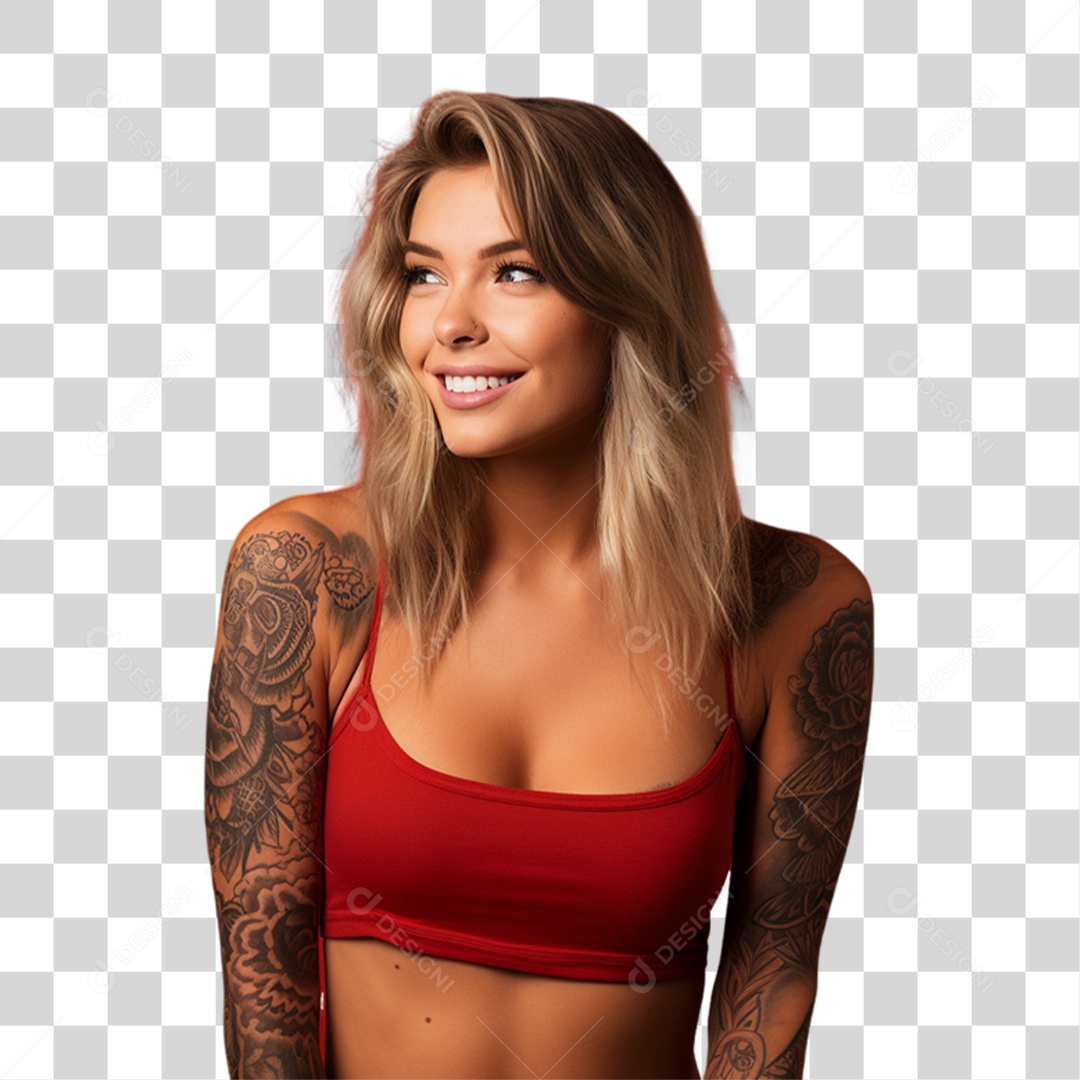 Mulher Mãe Sozinha Sorrindo PNG Transparente