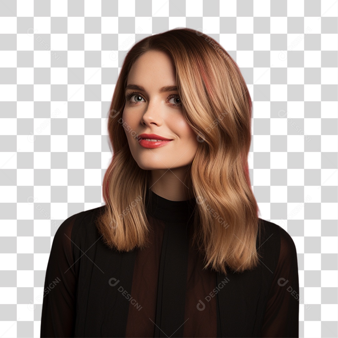 Mulher Mãe Sozinha Sorrindo PNG Transparente