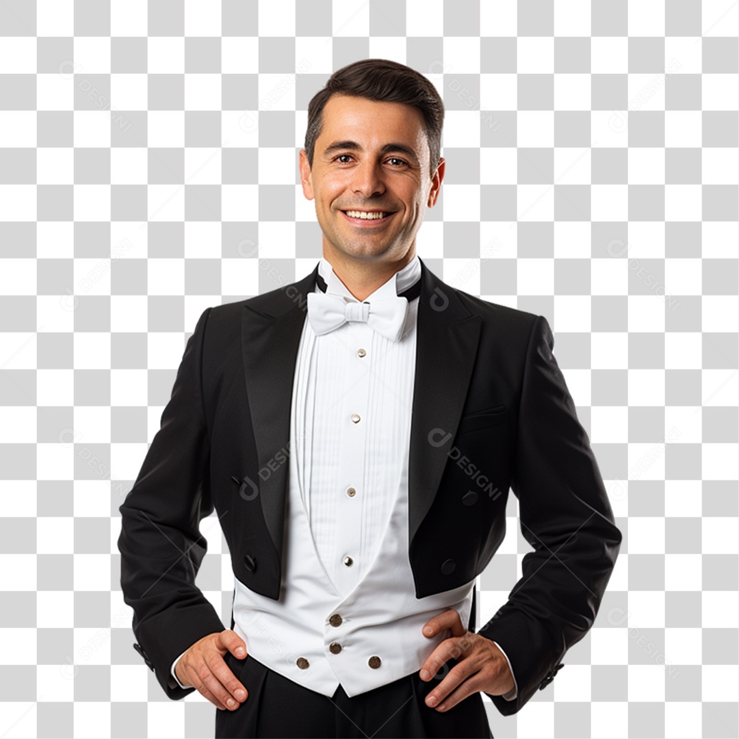 Garçom Festas PNG Transparente