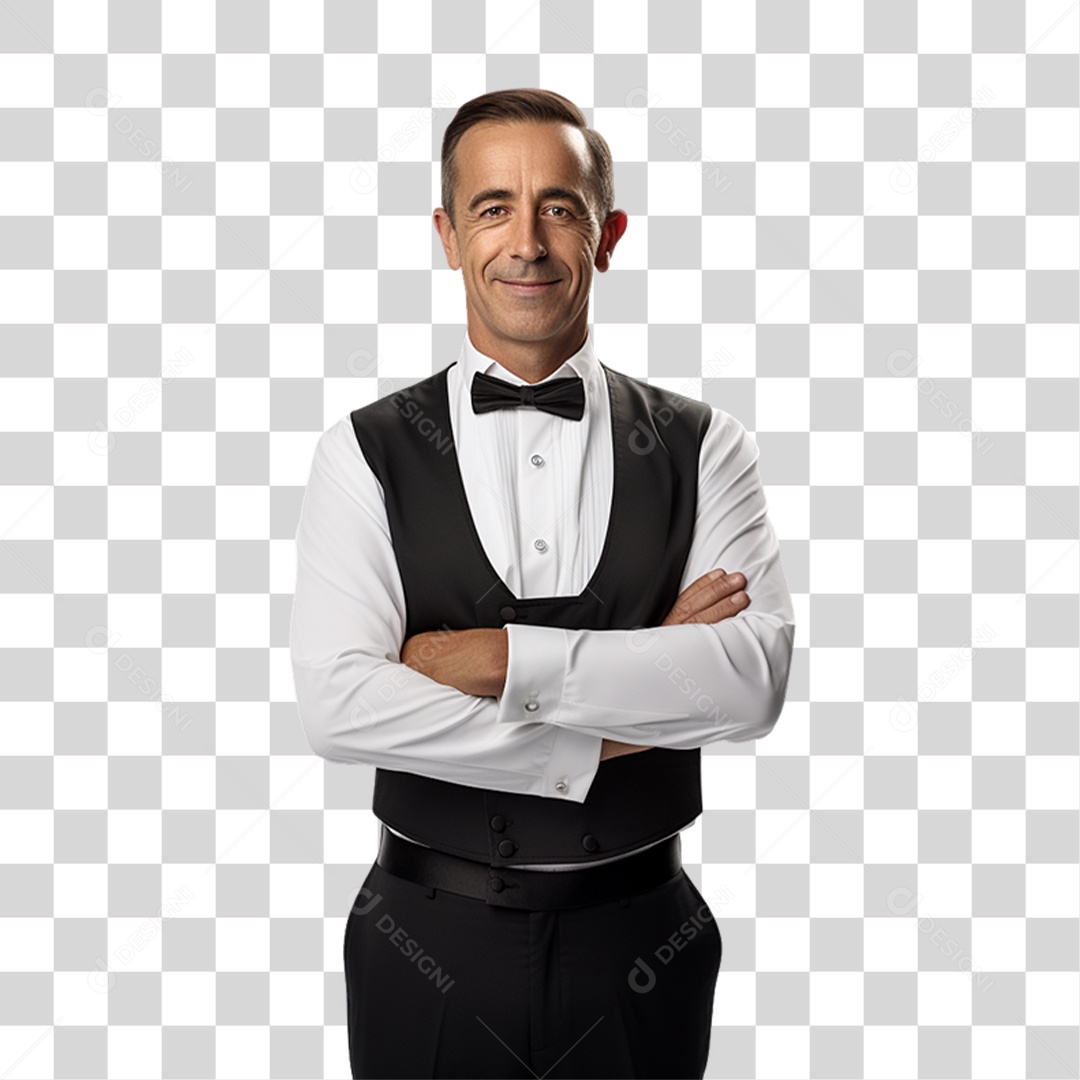 Garçom Festas PNG Transparente