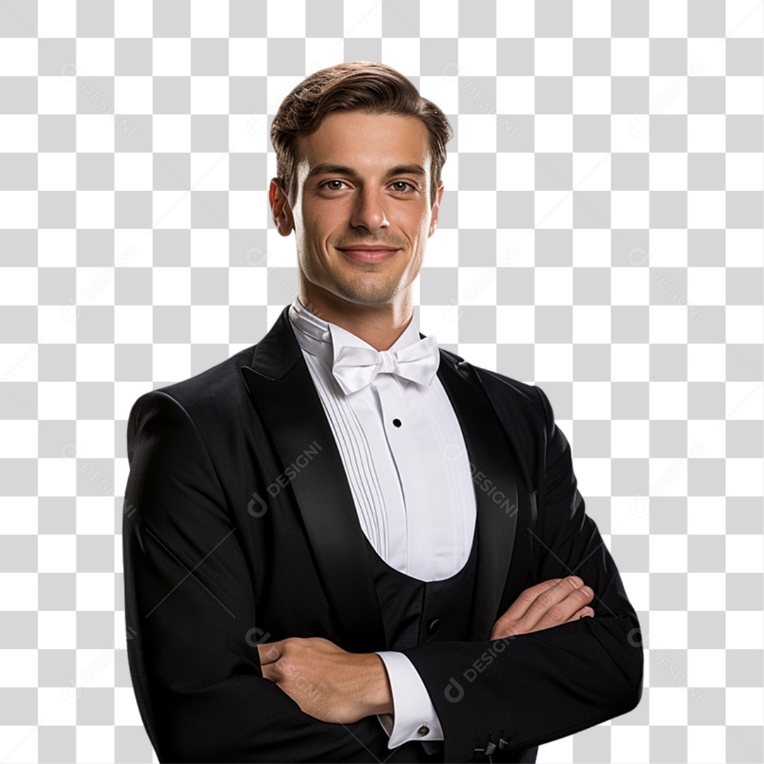 Garçom Festas PNG Transparente