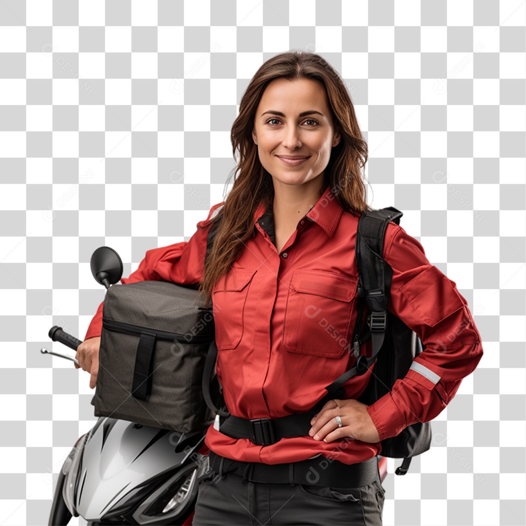 Motogirl Entregas PNG Transparente