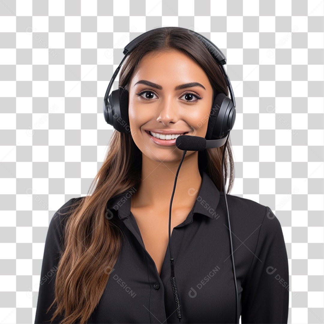 Telemarketing Telefonista PNG Transparente