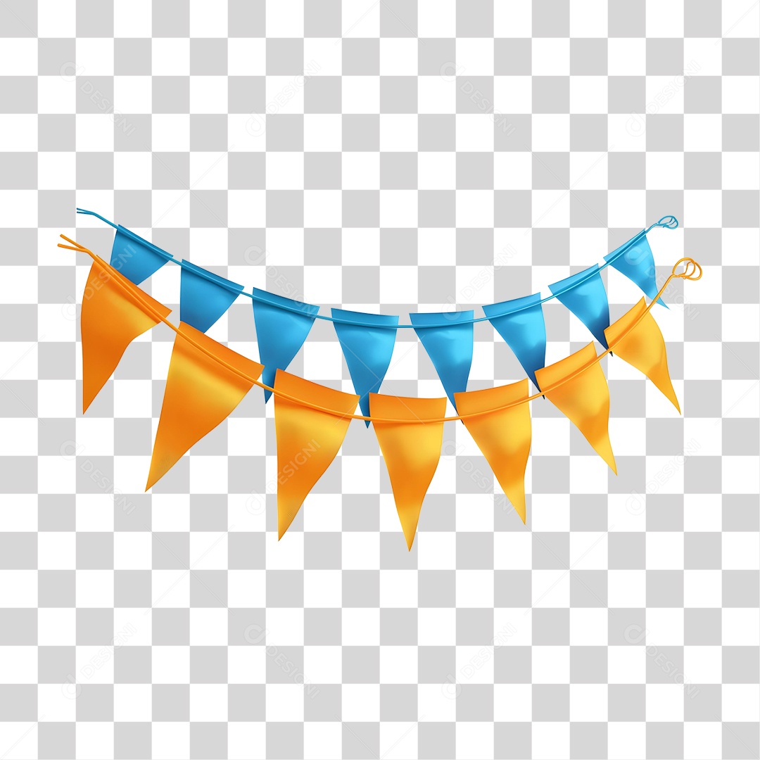 Bandeirinhas de Festa Junina PNG Transparente