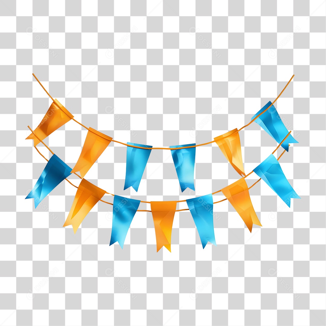 Bandeirinhas de Festa Junina PNG Transparente