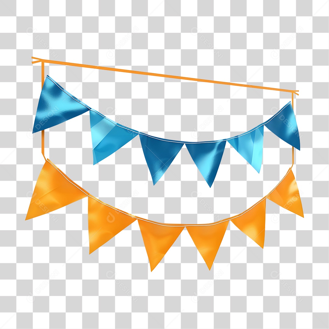 Bandeirinhas de Festa Junina PNG Transparente