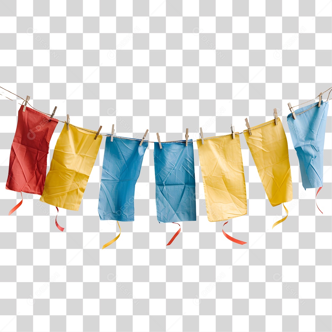 Bandeirinhas de Festa Junina PNG Transparente