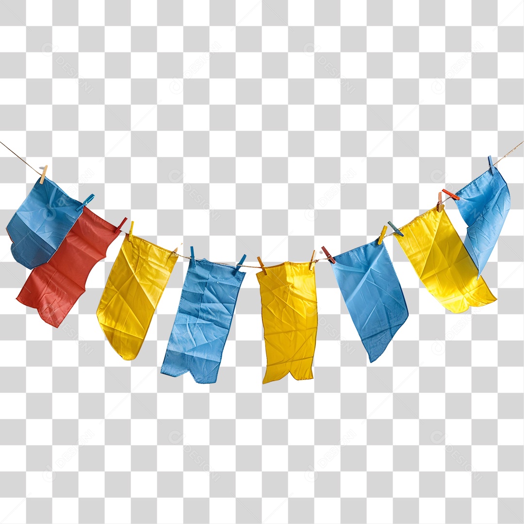 Bandeirinhas de Festa Junina PNG Transparente