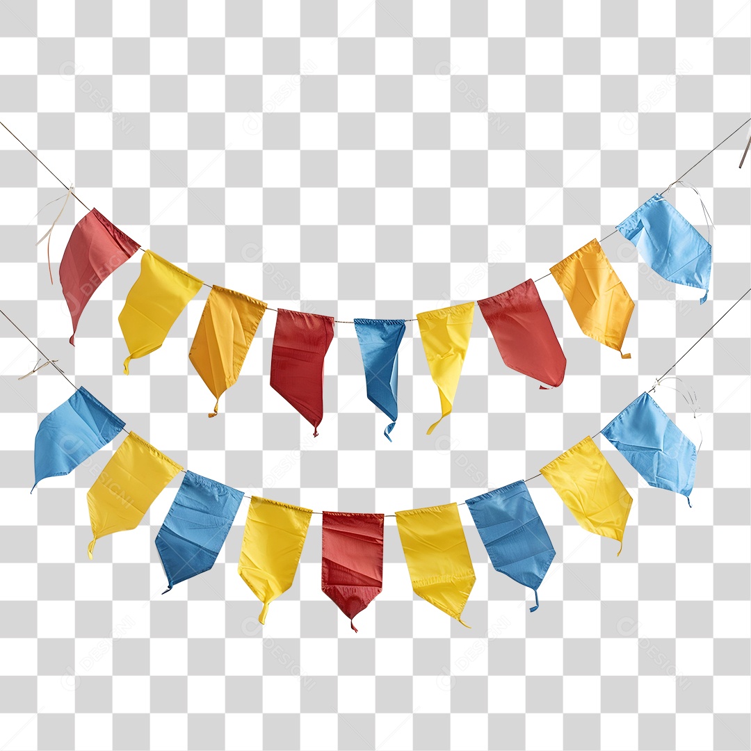 Bandeirinhas de Festa Junina PNG Transparente