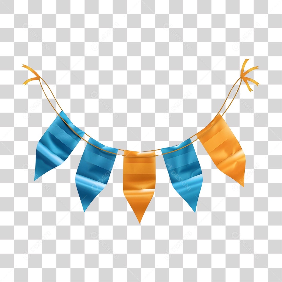 Bandeirolas de Festa Junina PNG Transparente