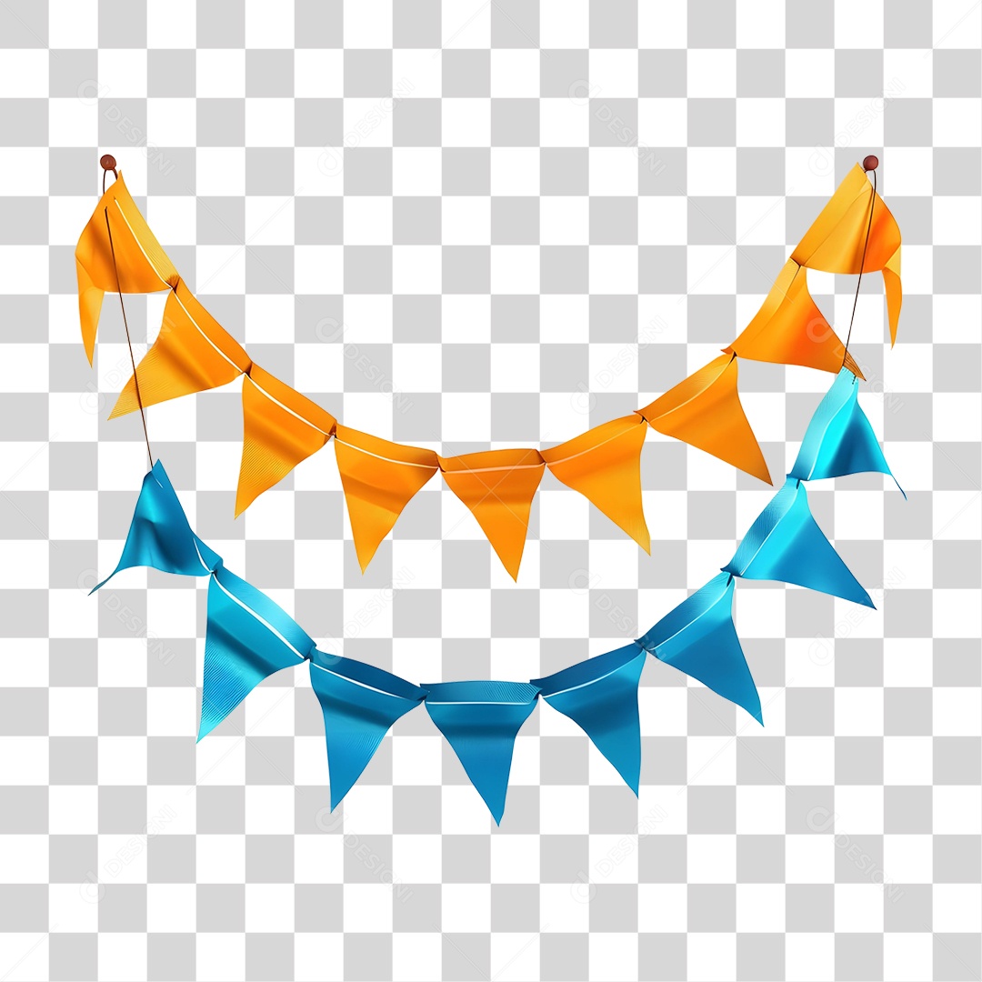 Bandeirolas de Festa Junina PNG Transparente