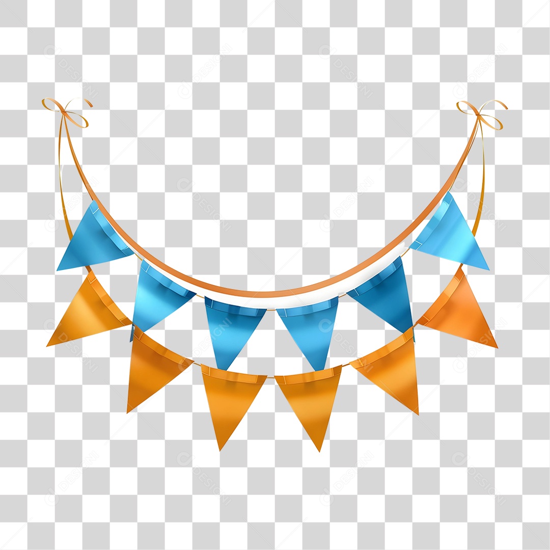 Bandeirolas de Festa Junina PNG Transparente