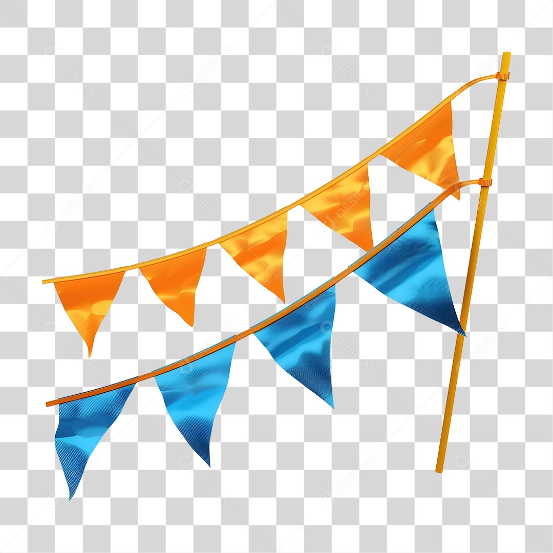Bandeirolas de Festa Junina PNG Transparente