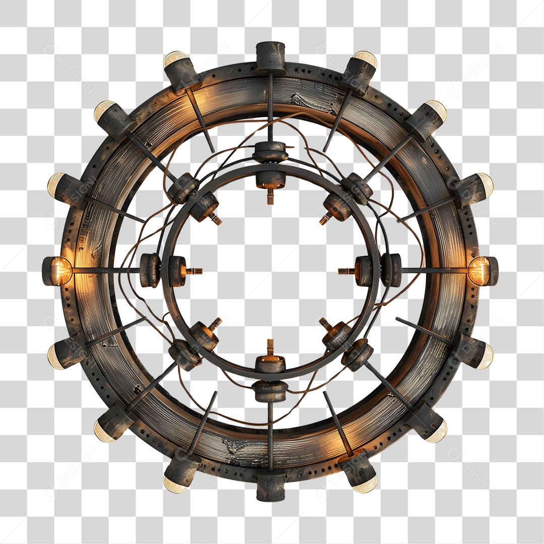 Placa de Madeira Lâmpadas PNG Transparente