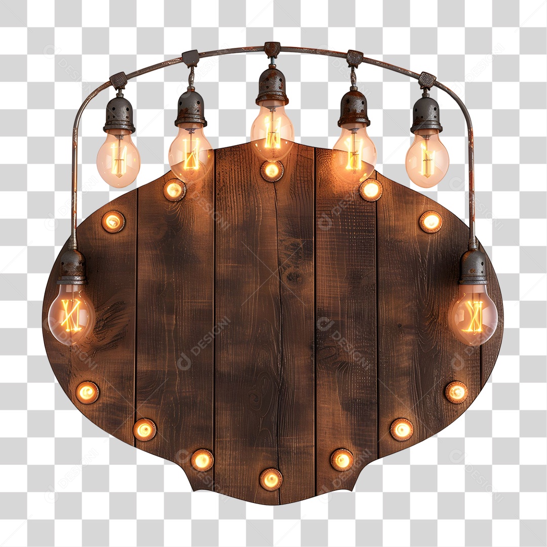 Placa de Madeira PNG Transparente