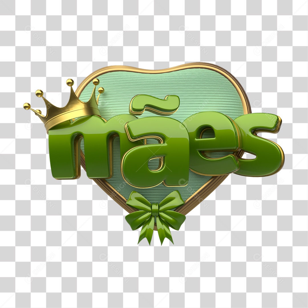 Selo 3D Dia das Mães PNG Transparente