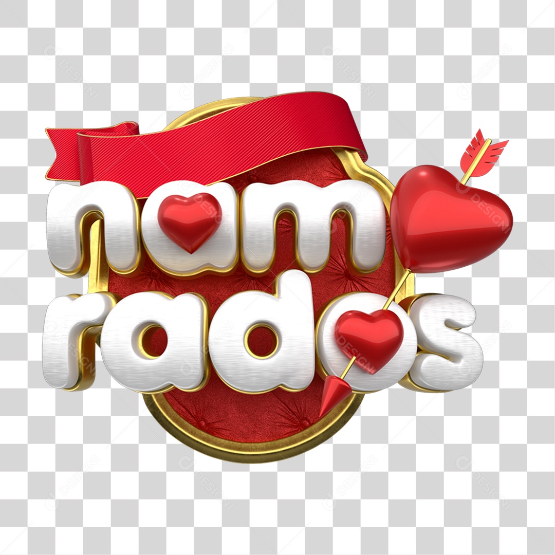 Selo 3D Namorados PNG Transparente