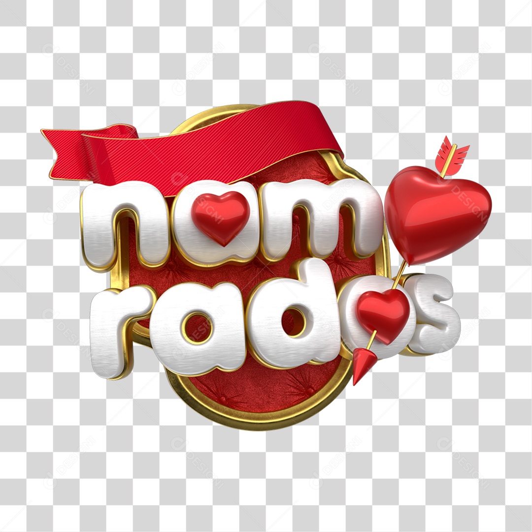 Selo 3D Namorados PNG Transparente