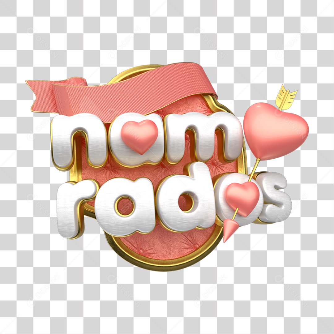 Selo 3D Namorados PNG Transparente