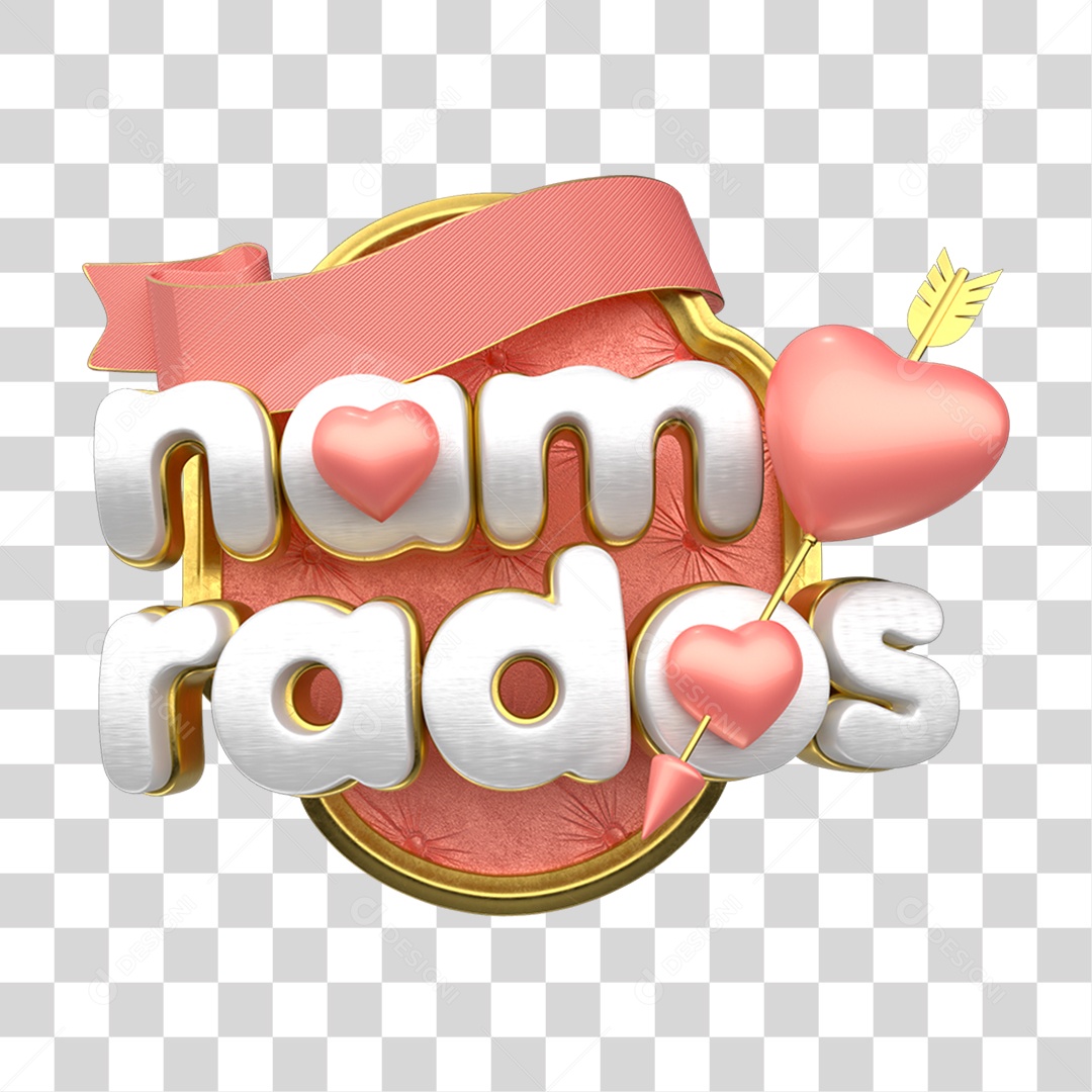 Selo 3D Namorados PNG Transparente