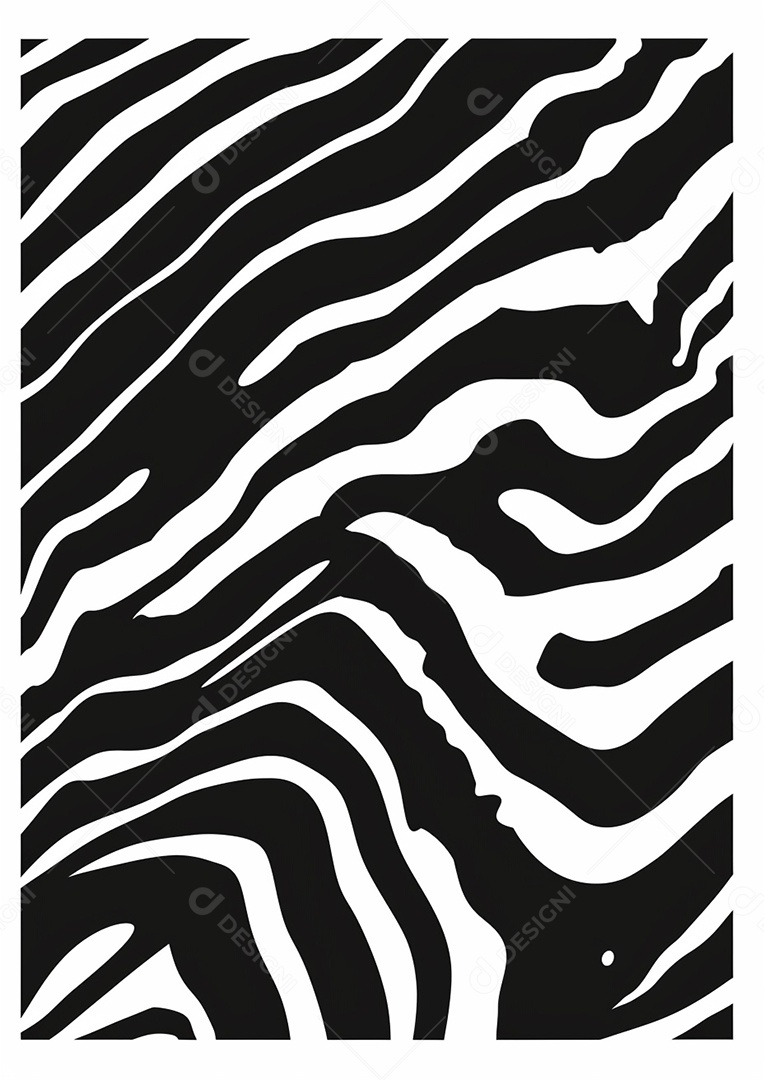 Pôster abstrato em preto e branco em negrito