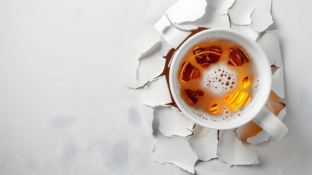 Bandeija de copo de cerveja enfiando a cabeça para fora