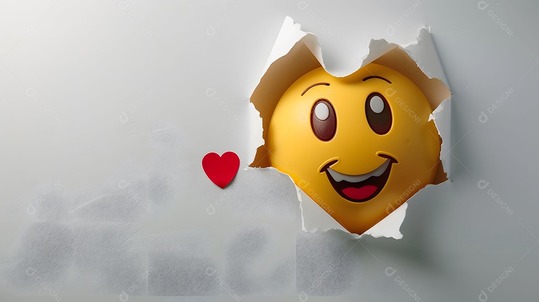 Emoji adora colocar a cabeça para fora do buraco