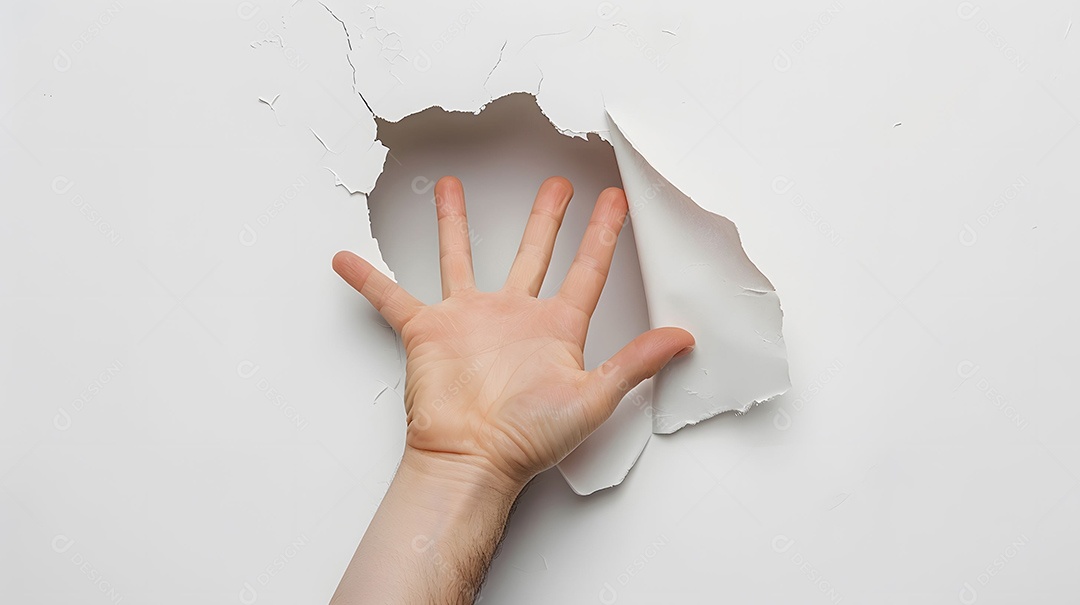 Mão pare de colocar a cabeça para fora do buraco