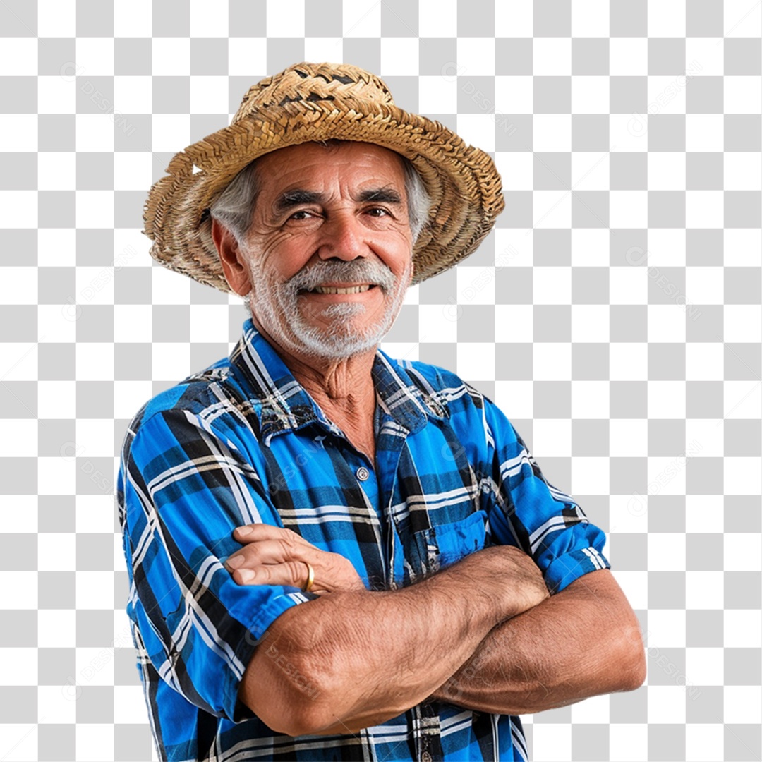 Homem com Roupa de Festa Junina PNG Transparente