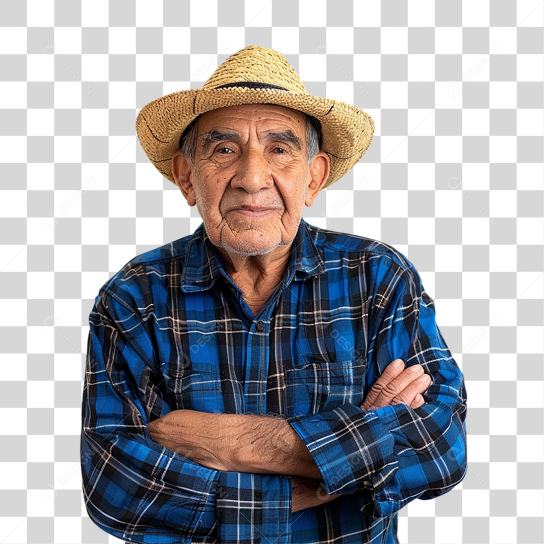 Homem com Roupa de Festa Junina PNG Transparente