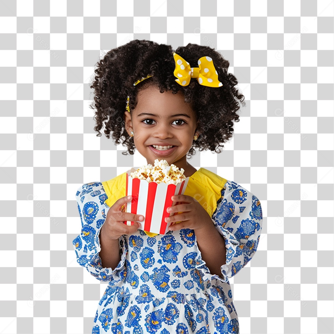 Criança com Roupa de Festa Junina PNG Transparente