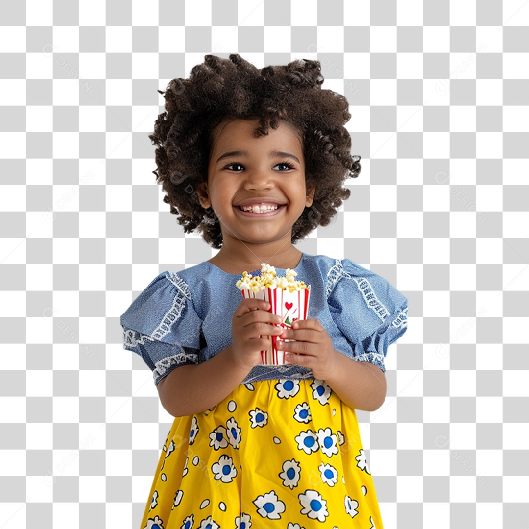 Criança com Roupa de Festa Junina PNG Transparente