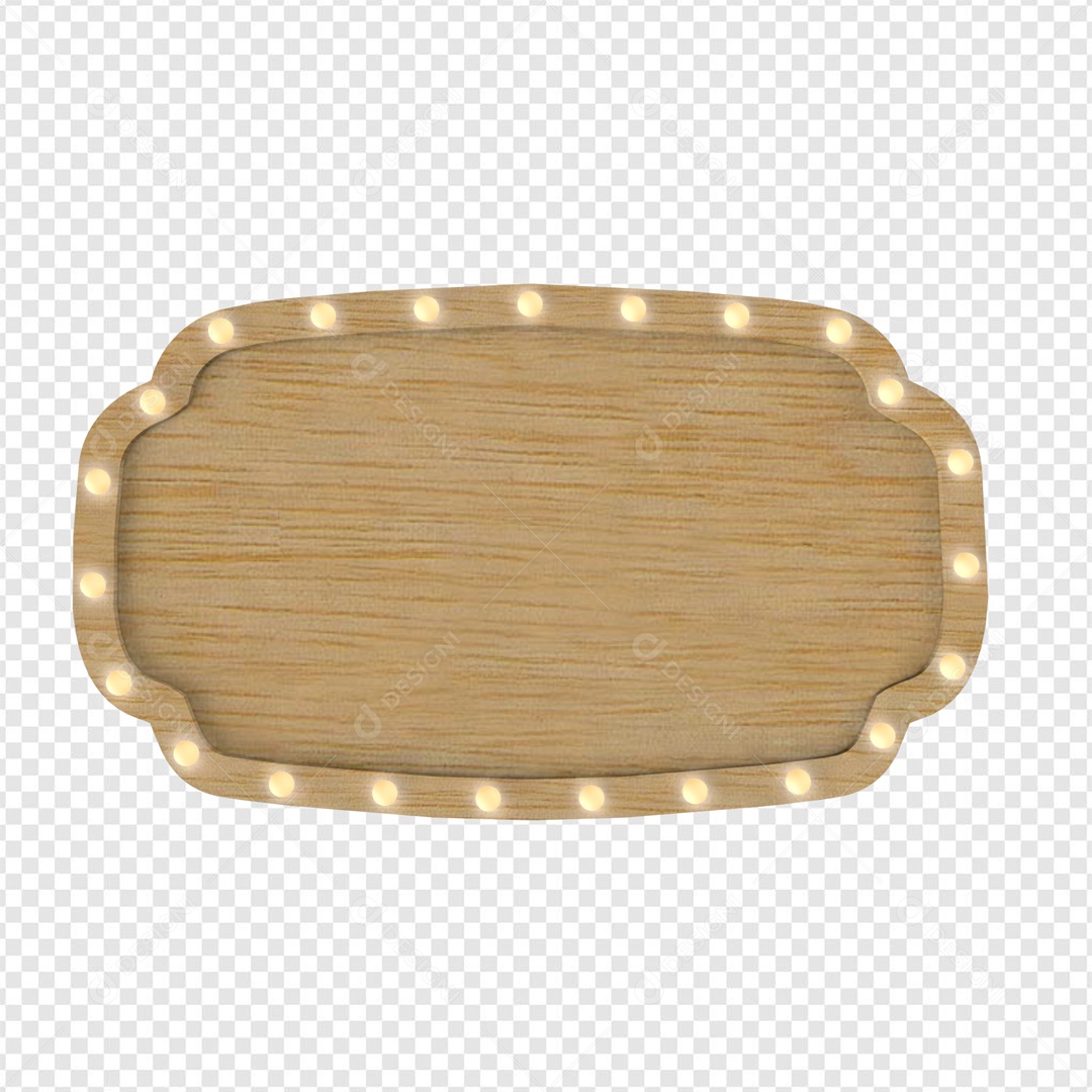 Placa e LED Elemento 3D Marron para Composição PSD