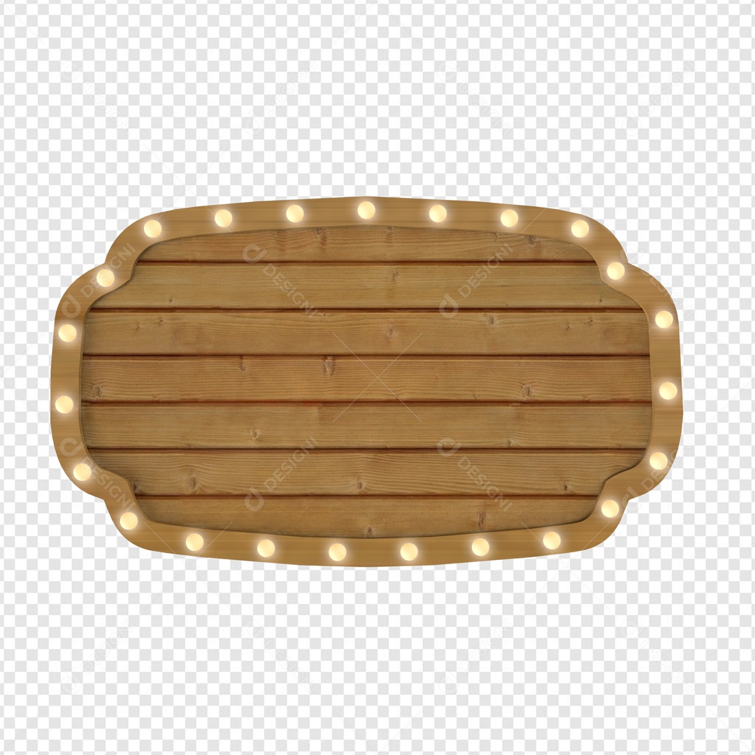 Placa Base de Madeira Elemento 3D para Composição PSD
