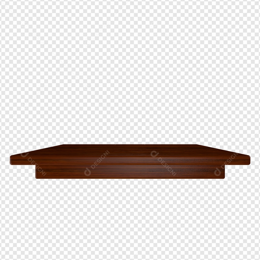 Elemento 3D Mesa de Madeira para Composição