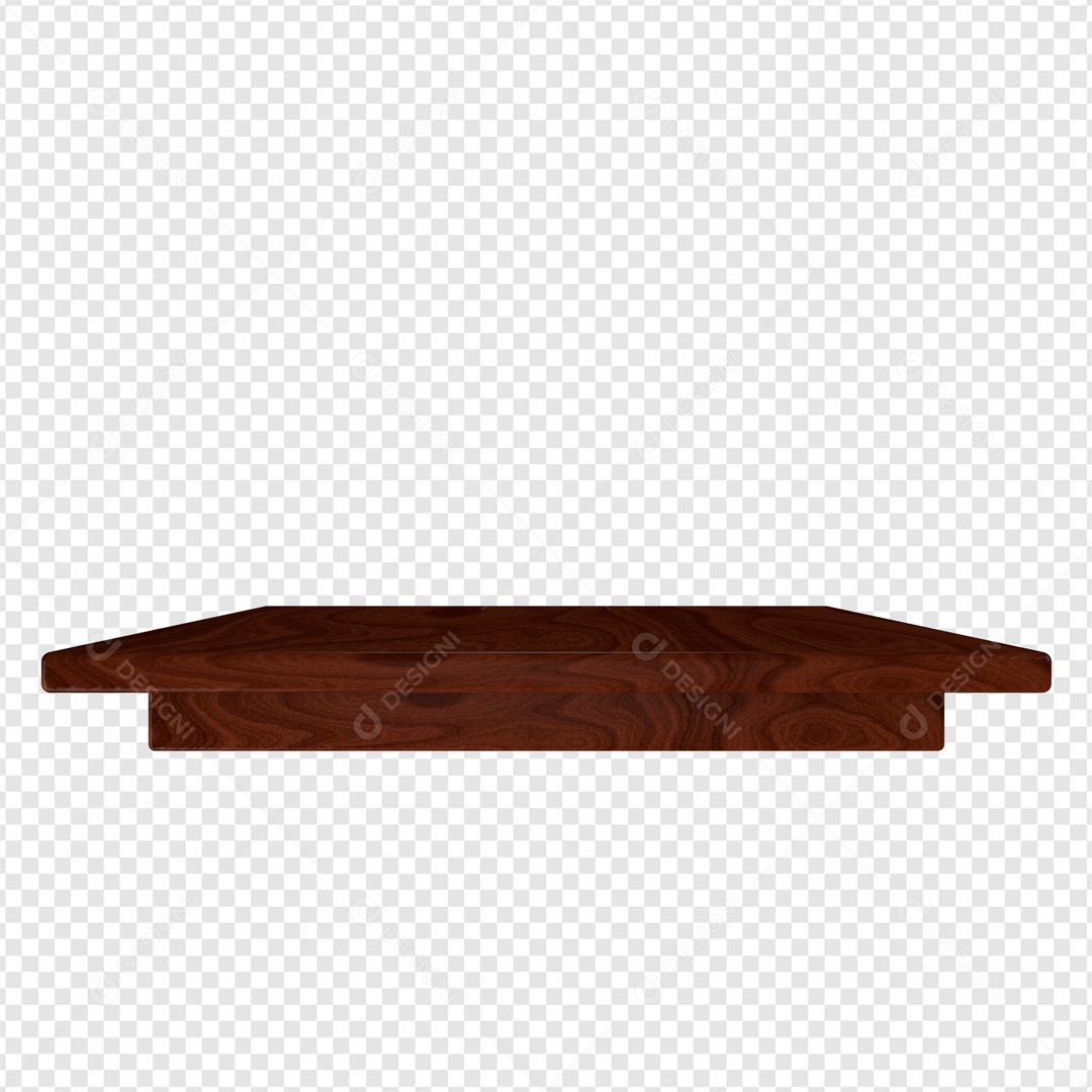 Mesa de Madeira Elemento 3D para Composição PSD