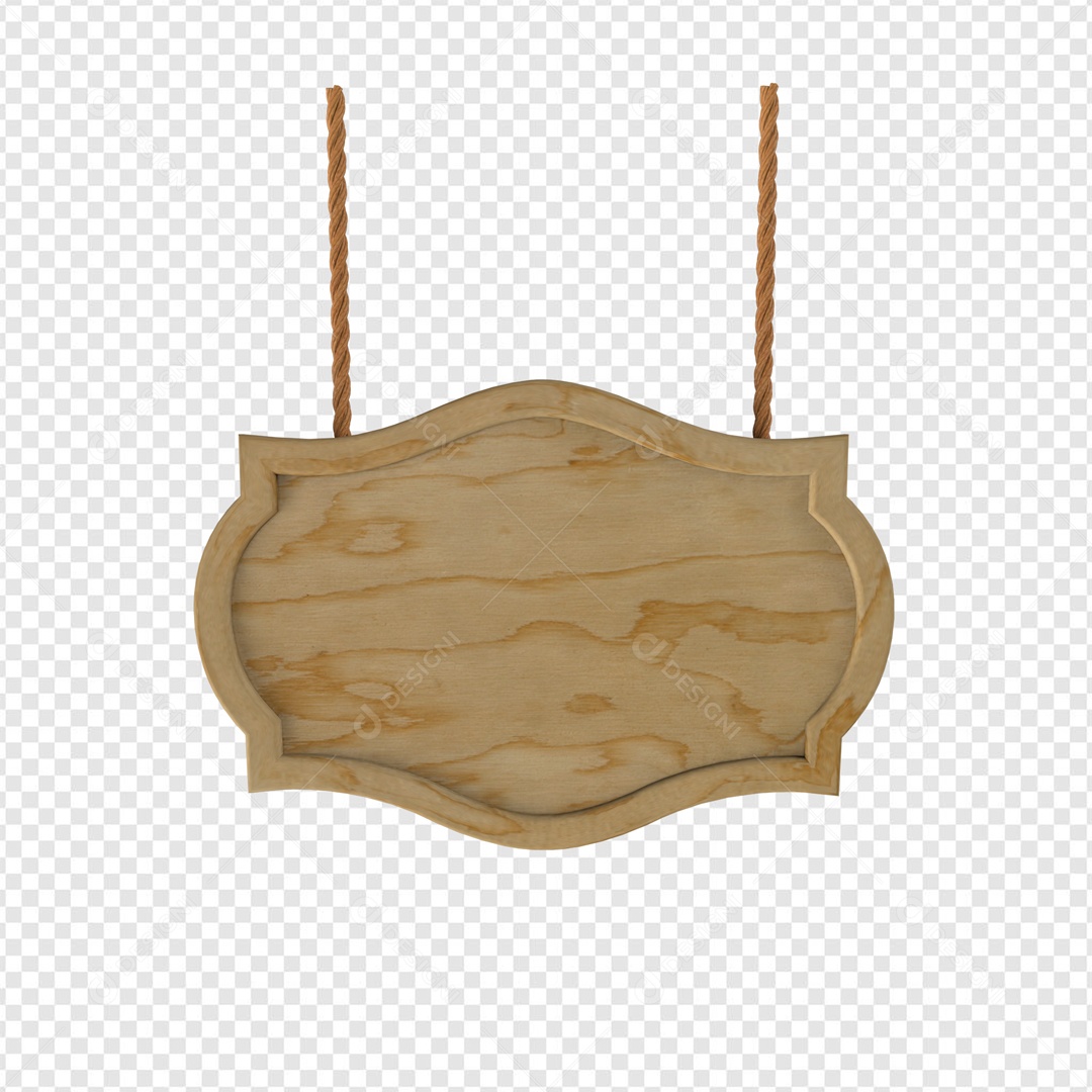 Placa de Madeira Elemento 3D para Composição PSD