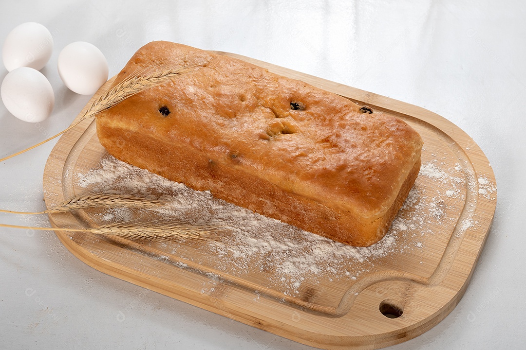 Pão caseiro de passas