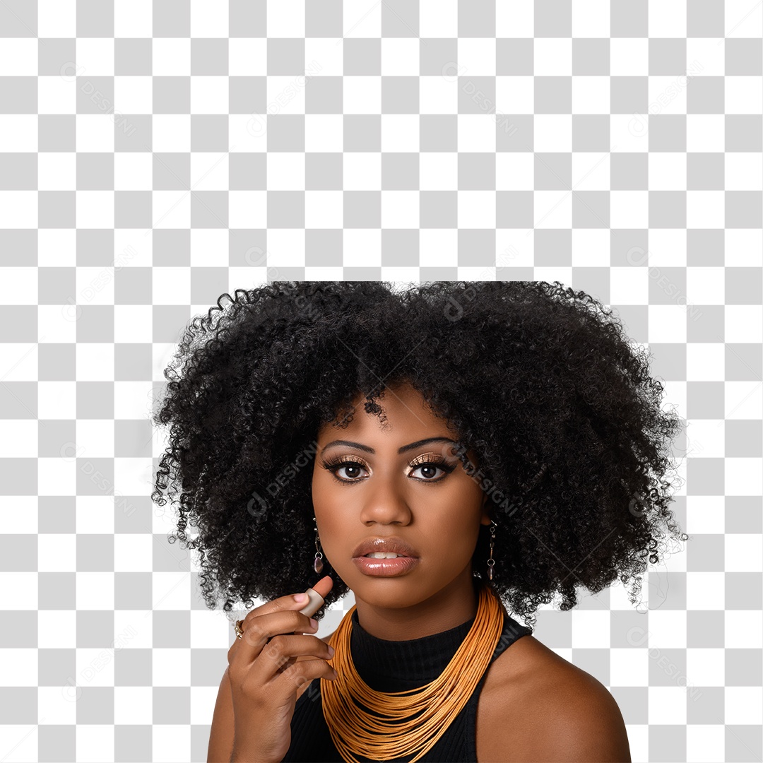 Mulher Morena Estilosa PNG Transparente