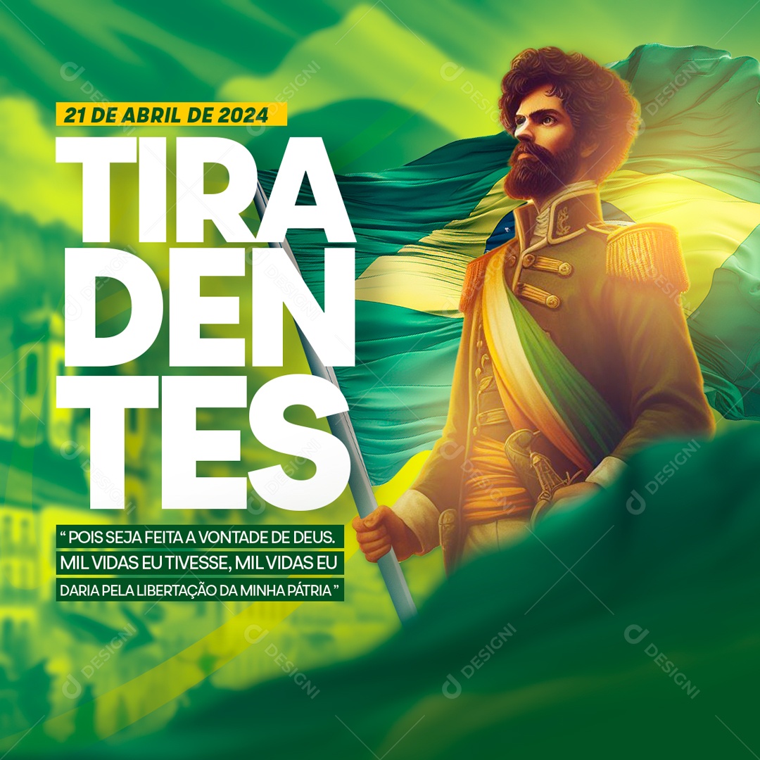 21 De Abril Dia de Tiradentes Social Media PSD Editável
