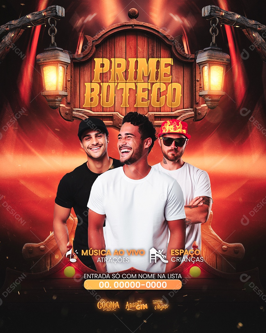 Flyer Prime Buteco Social Media PSD Editável