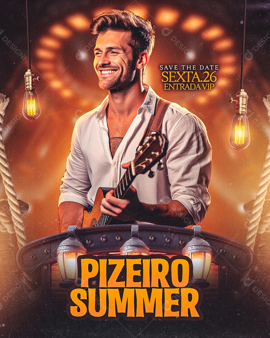 Flyer Pizeiro Summer Social Media PSD Editável